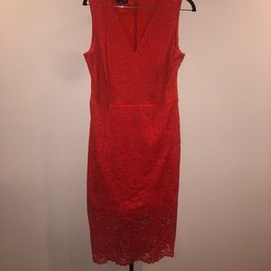 Bebe Red Lace Dress
